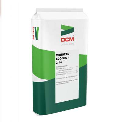 DCM® Minigran® Eco-Sol 1 2-1-2 40 lb bag - 60 per pallet - Controlled Release CRF